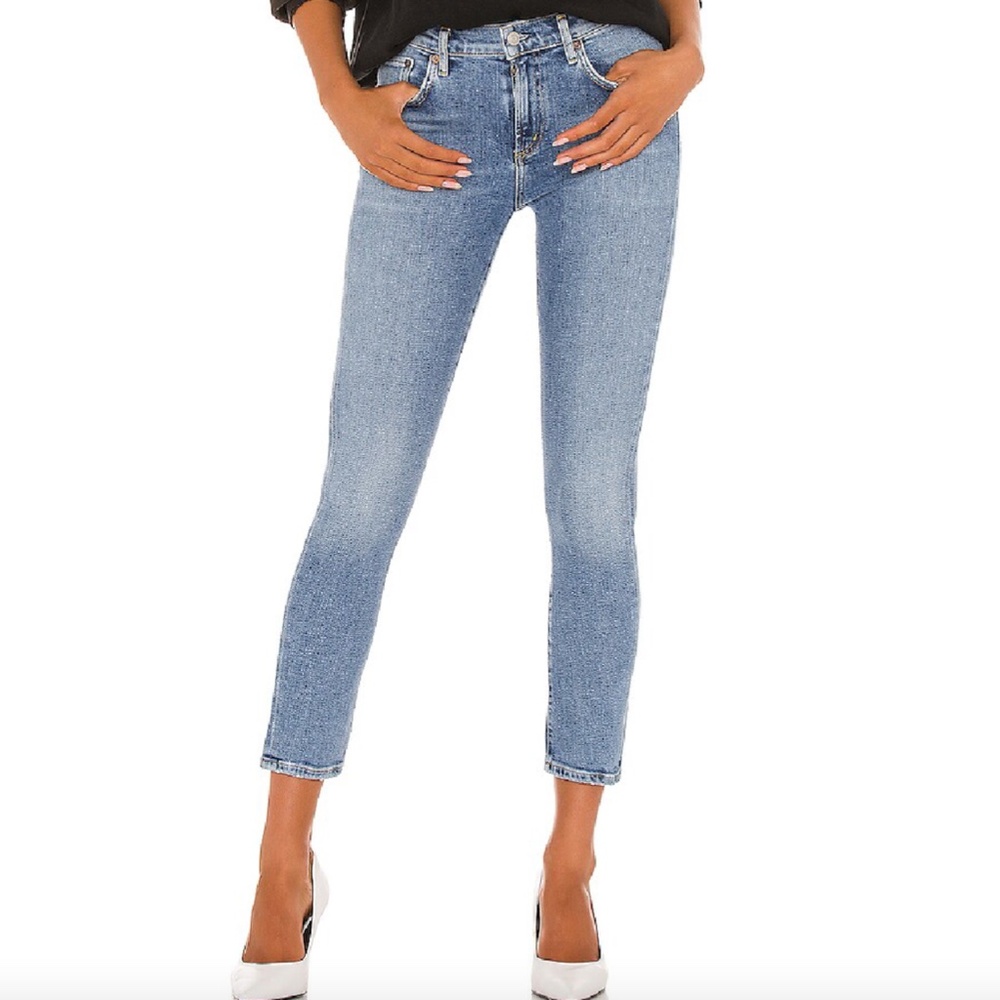 Agolde Toni Mid Rise Straight Leg Mid-Rise Jeans in Precipice Size 27 Cotton
